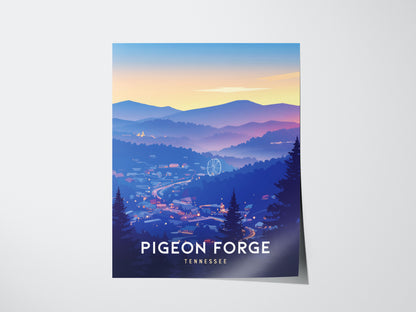 Pigeon Forge Tennessee Poster | Smoky Mountains Wall Art Print