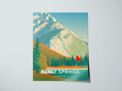 Banff Springs, Alberta Poster | Golf Wall Art & Golfer Gift Wall Art — giclée print detail on matte paper