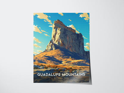 Guadalupe Mountains Poster | Texas National Park Landscape Wall Art