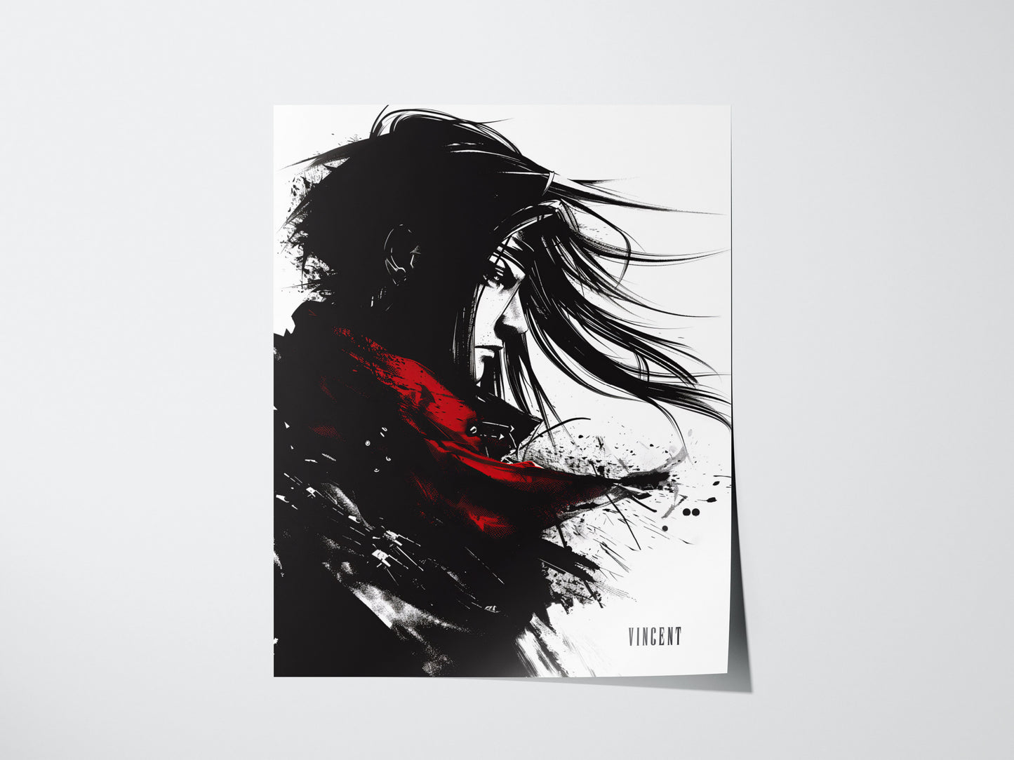 Vincent FF7 Poster | Final Fantasy VII Art | Framed or Unframed