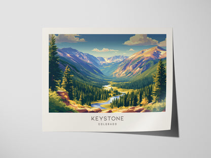 Keystone Landscape Matte Border Poster | Travel Wall Art — giclée print detail on matte paper