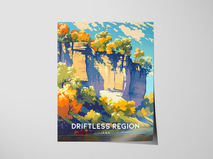 Driftless Region Iowa Poster | Fall Bluffton Landscape Wall Art