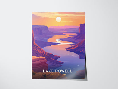 Lake Powell Poster | Utah Arizona Canyon Lake Wall Art
