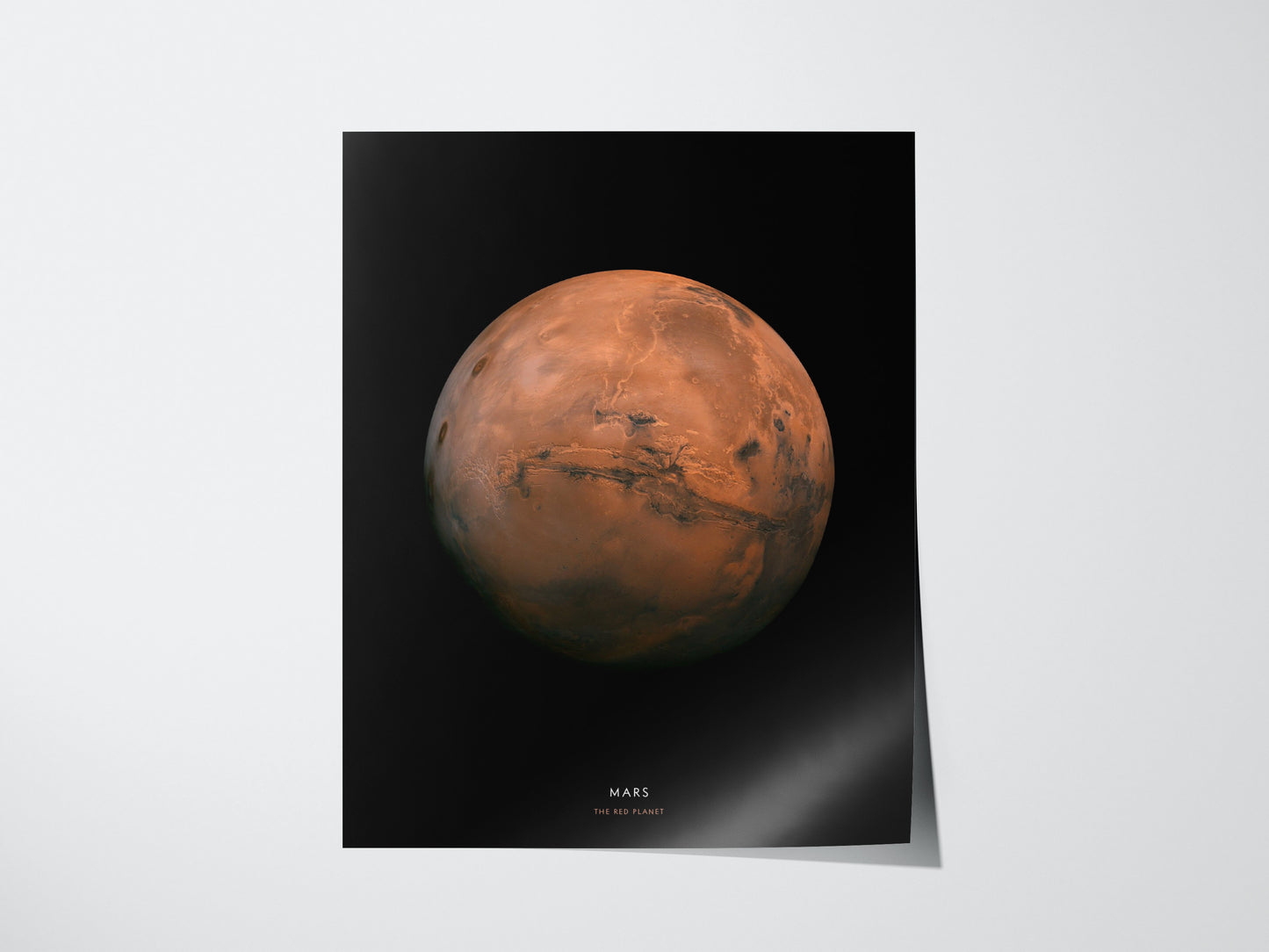 Poster of Mars on a white background