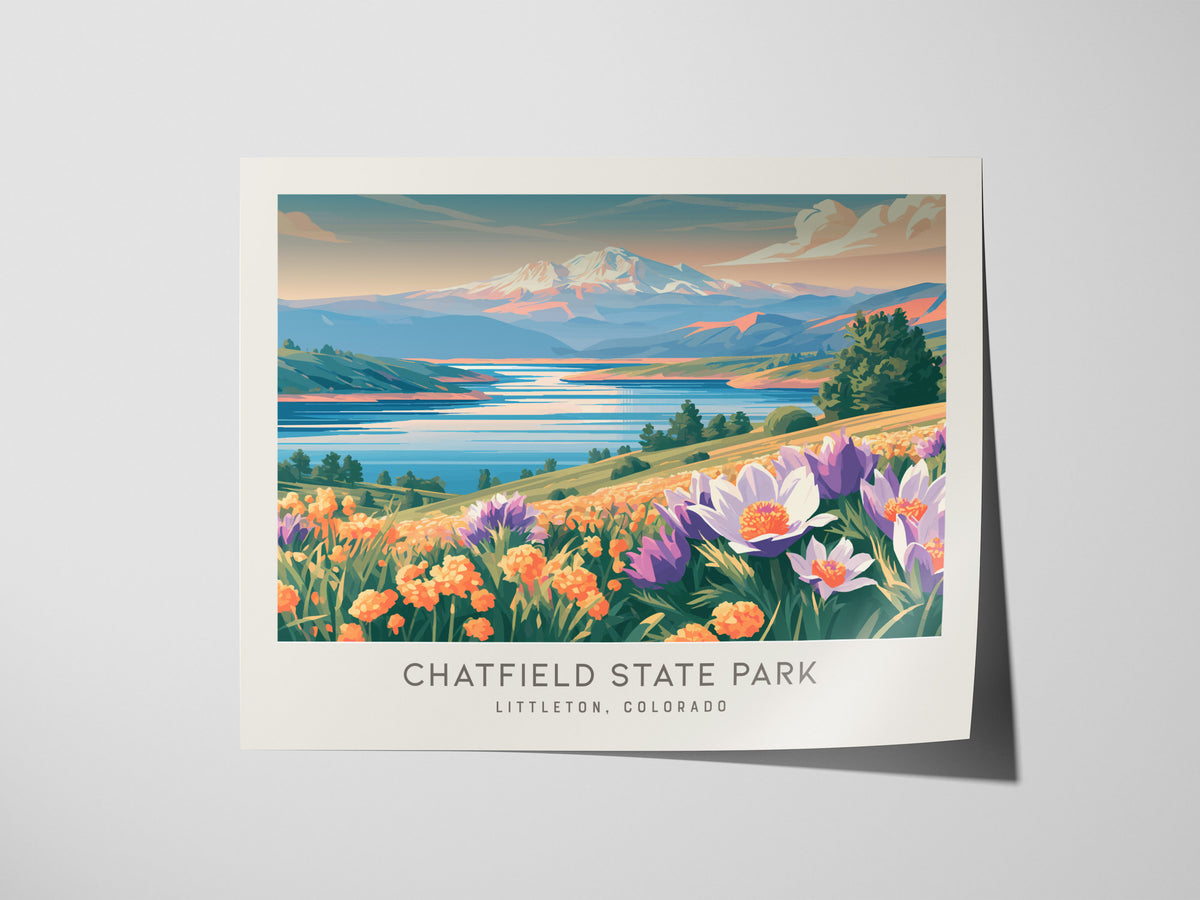 Chatfield State Park Landscape Matte Border Poster | Littleton, Colorado Framed or Unframed Destination Print — giclée print