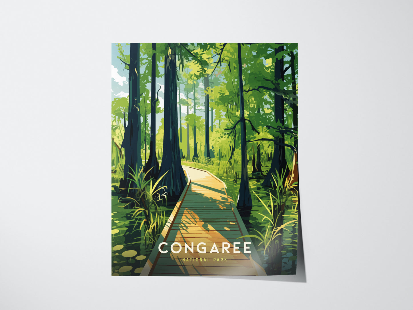 Congaree National Park Poster | South Carolina Nature Wall Art | Framed or Unframed