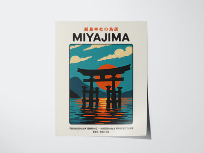 Miyajima Torii Gate Poster | Itsukushima Shrine Japan Wall Art