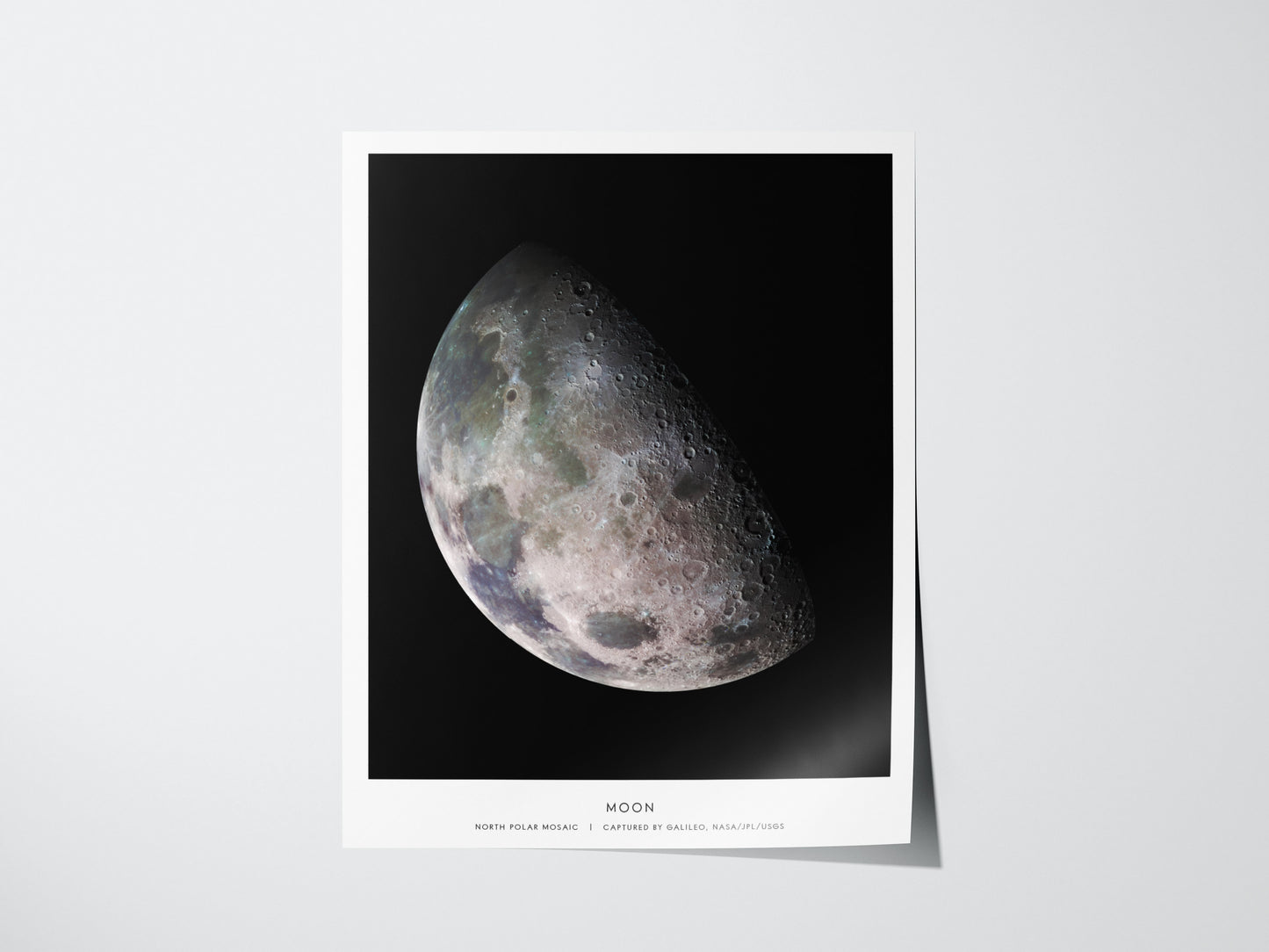 Unframed Moon NASA poster printed on matte archival paper