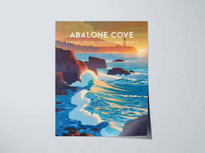 Abalone Cove, California Poster | Tidepools & Sea Cliffs Coastal Wall Art — giclée print detail on matte paper