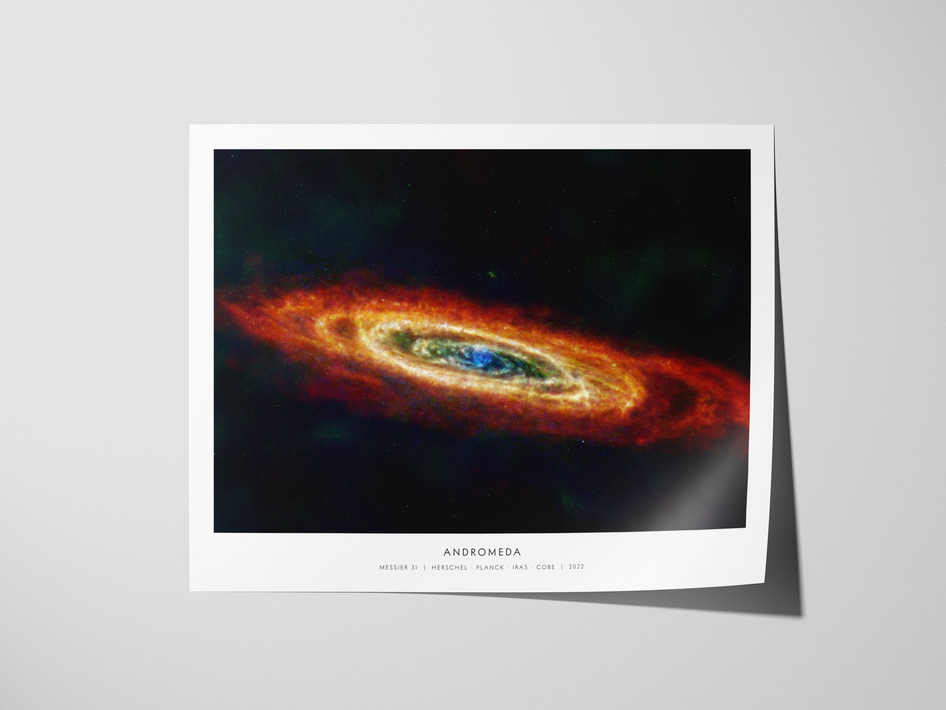 Andromeda Landscape Poster | Messier 31 Galaxy Wall Art NASA Space Photography Print — giclée print detail on matte paper