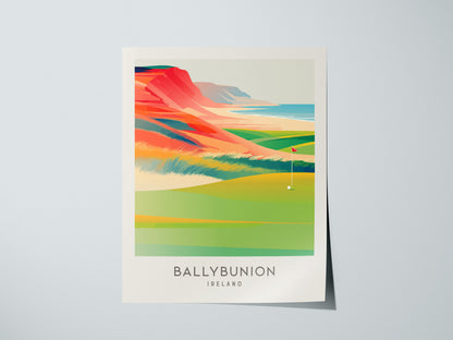 Ballybunion Matte Border Poster | Ireland Golf Course Print & Country Club Decor — giclée print detail on matte paper