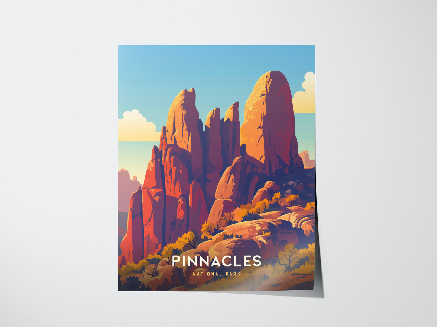 Pinnacles National Park Poster | California Rock Spires Wall Art