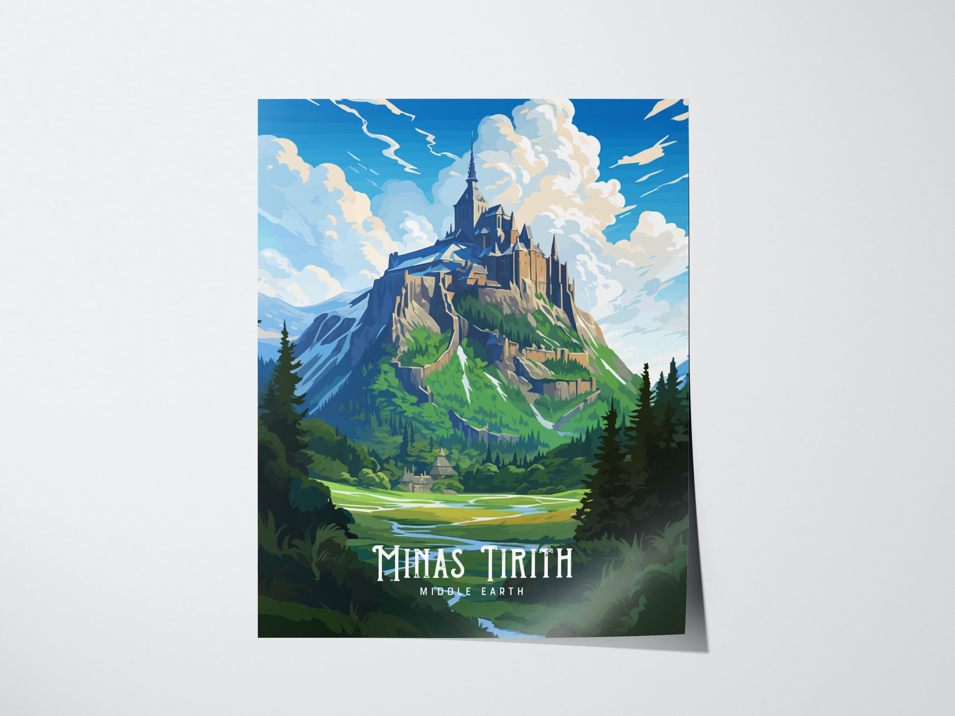 Minas Tirith Poster | Lord of the Rings Fan Art
