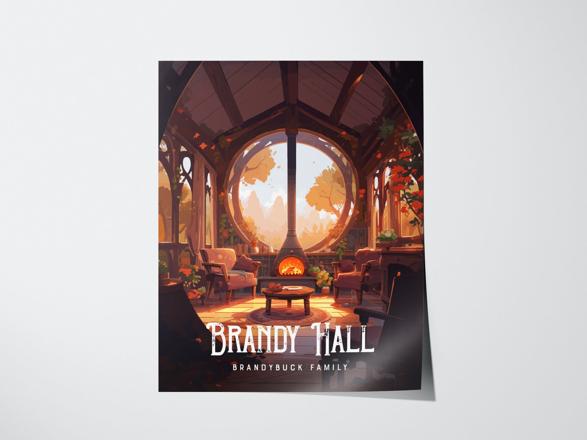 Brandy Hall Hobbit Home Poster | Brandybuck Smial LOTR Wall Art | Framed or Unframed