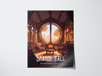 Brandy Hall Hobbit Home Poster | Brandybuck Smial LOTR Wall Art | Framed or Unframed