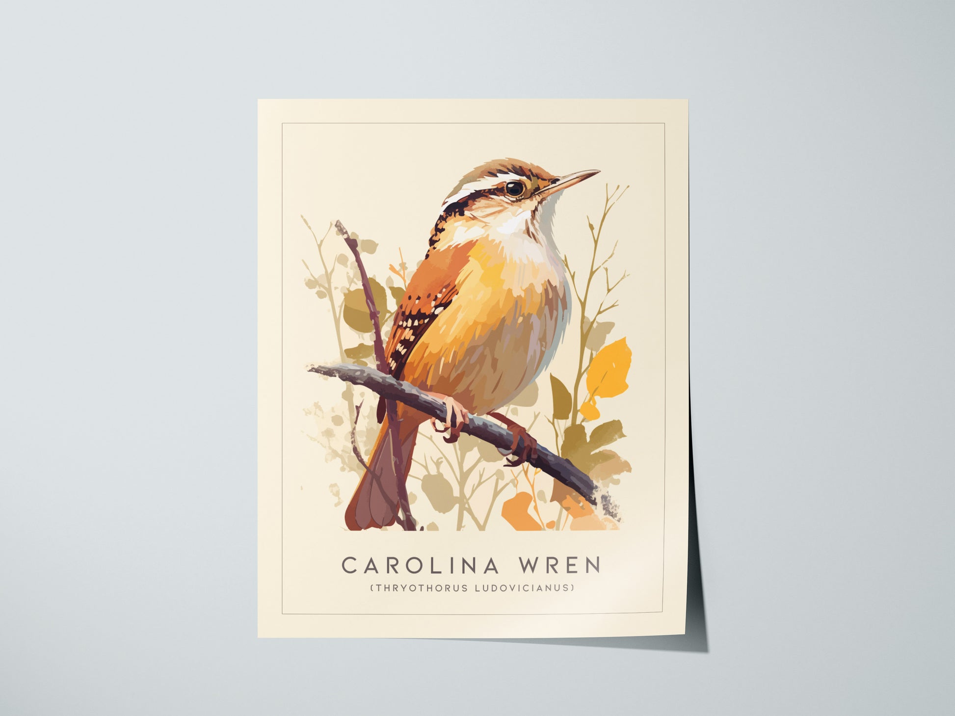 Carolina Wren Audubon Print | Bird Lover Wall Art | Framed or Unframed