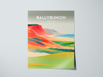 Ballybunion, Ireland Poster | Links Poster & Golfer Gift Wall Art — giclée print detail on matte paper