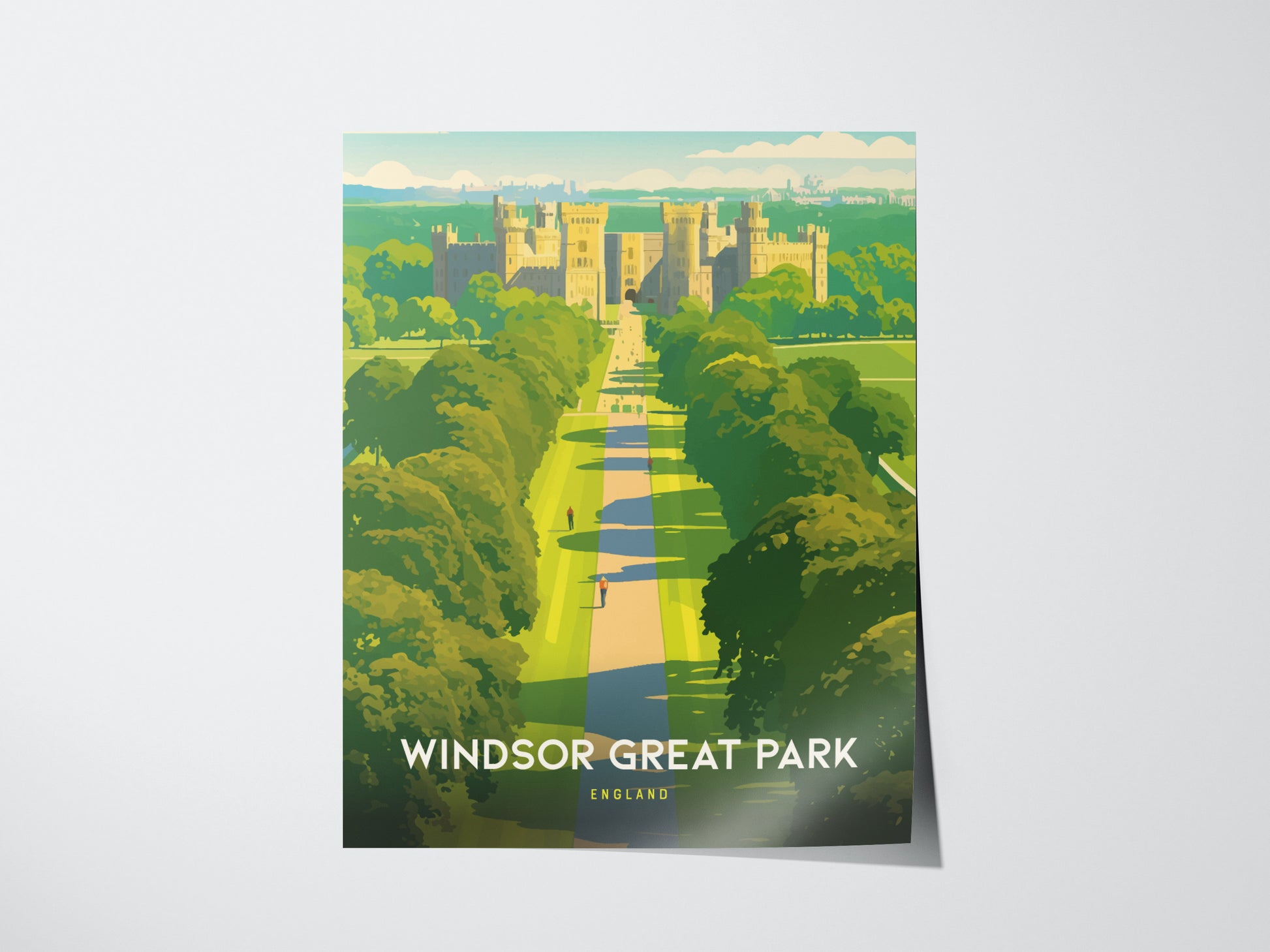 Windsor Castle Poster | England Royal Palace Great Park Wall Art Gift
