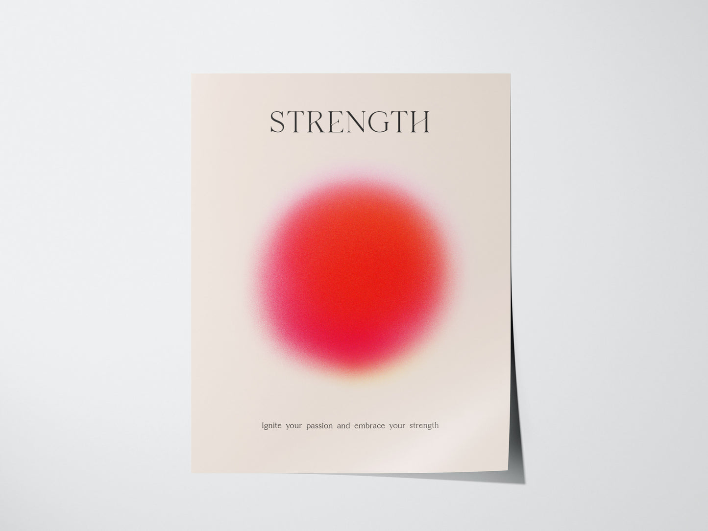 Strength Aura Poster | Motivational Wall Art Minimalist Wellness Gift