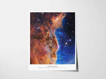 Unframed Carina Nebula NASA poster printed on matte archival art paper