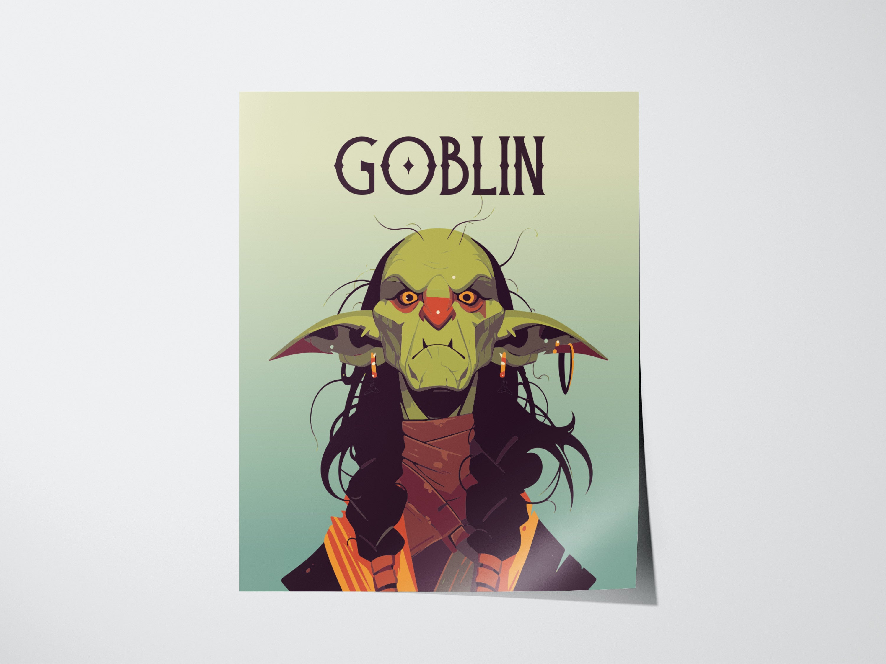 Goblin Poster | Fantasy Fan Kids Room Wall Art | Framed or