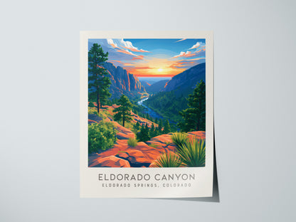 Eldorado Canyon Matte Border Poster | Eldorado Springs, Colorado Destination Print — giclée print detail on matte paper