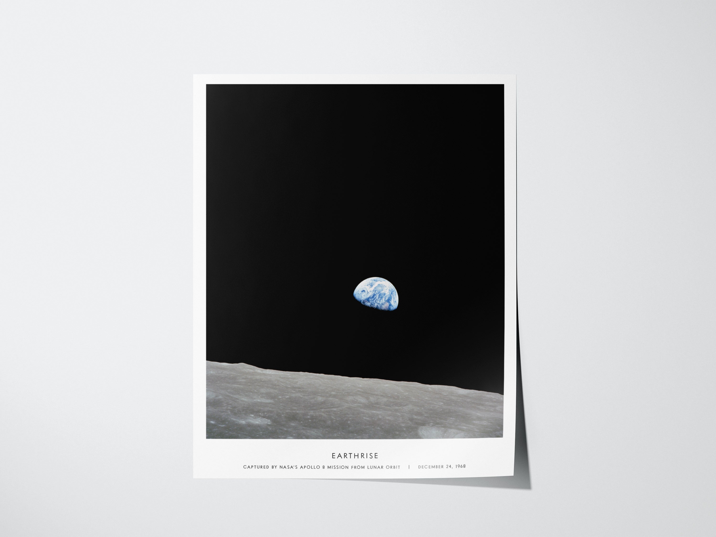Earthrise NASA Poster | Apollo 8 Moon Mission Space Wall Art