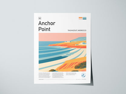 Anchor Point, Taghazout, Morocco Poster | Surf Wall Art & Coastal Vibes Print — giclée print detail on matte paper
