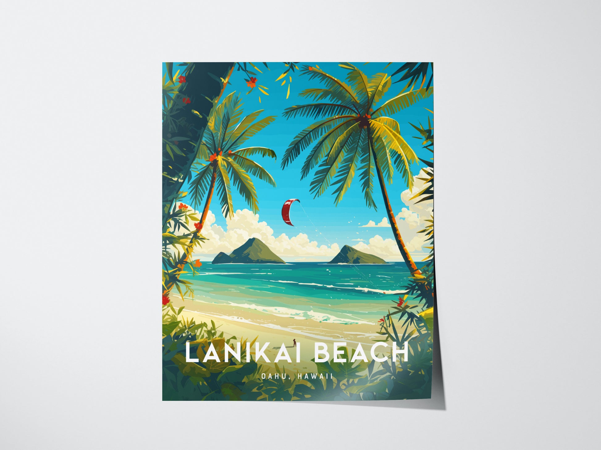 Lanikai Beach Poster | Kailua Oahu Hawaii Wall Art