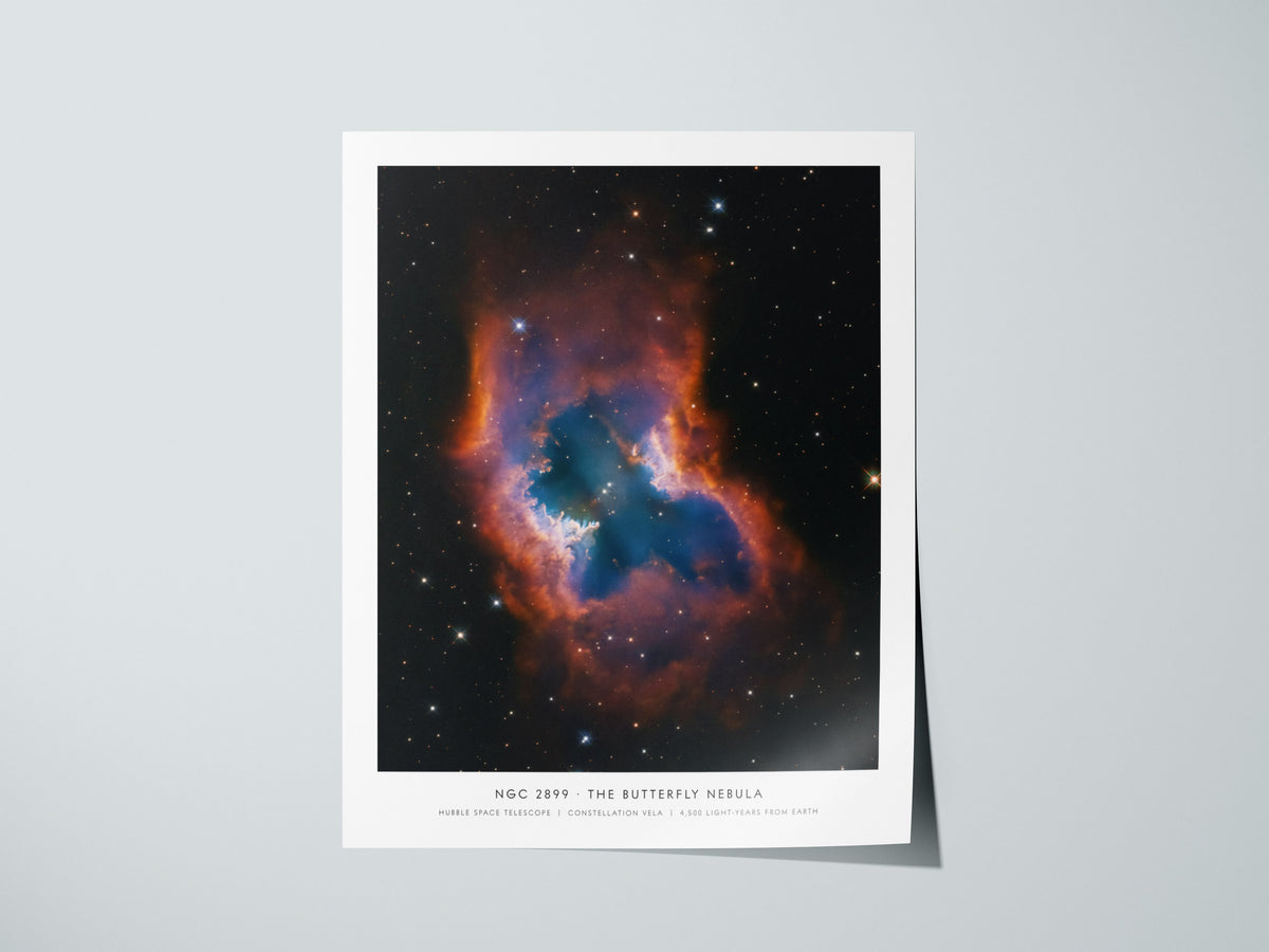 Ngc 2899 · the Butterfly Nebula Poster | Hubble Space Telescope NASA Wall Art Space Photography — giclée print detail on matt