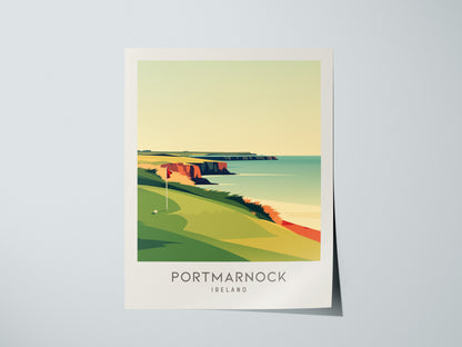 Portmarnock Matte Border Poster | Ireland Travel Wall Art — giclée print detail on matte paper