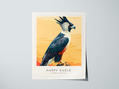 Harpy Eagle, Harpia harpyja Poster | Majestic Raptor Bird Wall Art — giclée print detail on matte paper