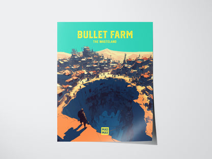 Bullet Farm The Wasteland Poster | Mad Max Fury Road Fan Art | Framed or Unframed