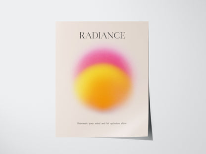 Radiance Aura Poster | Trendy Minimalist Abstract Wellness Wall Art