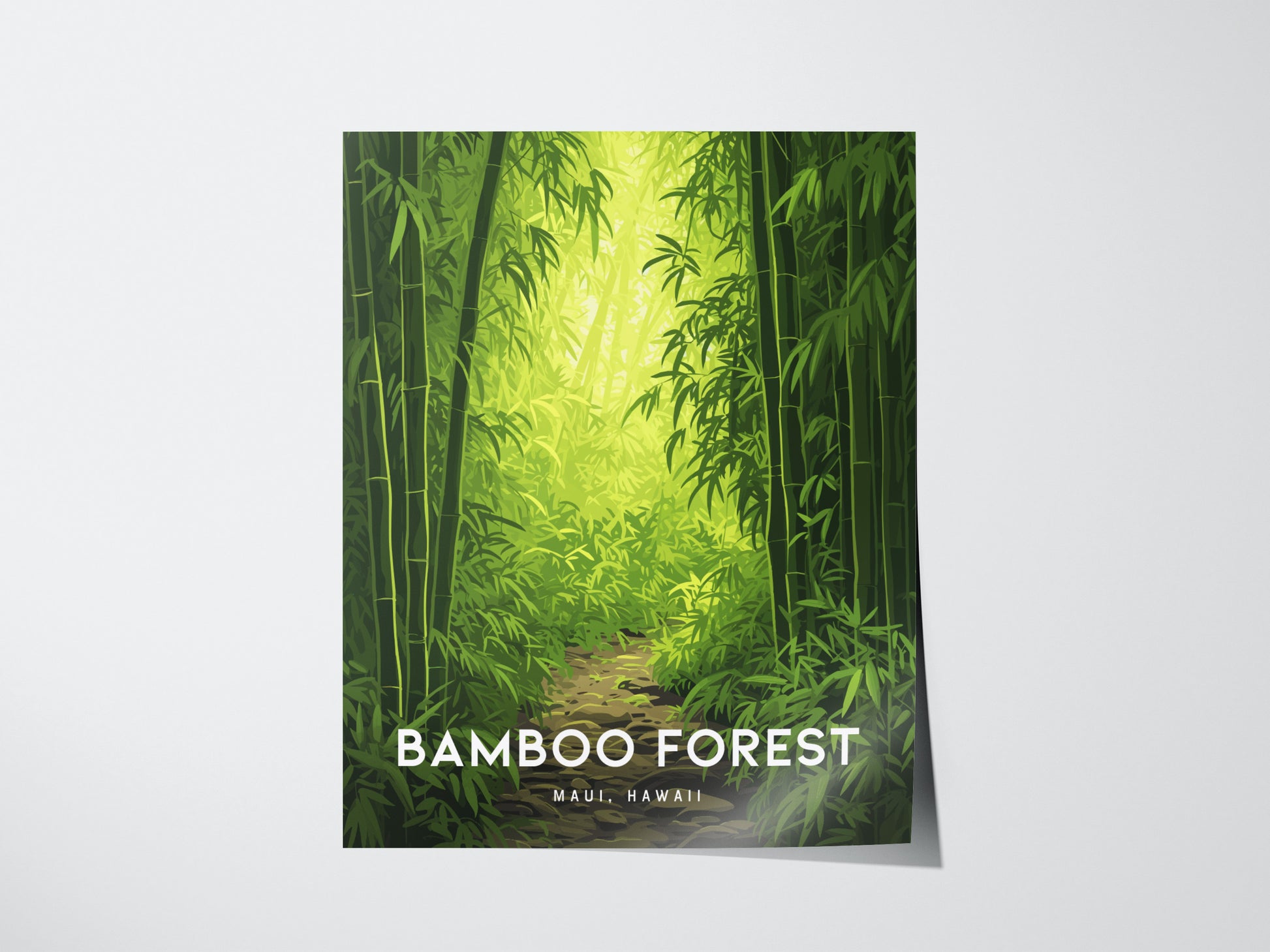 Bamboo Forest Maui Poster | Hawaii Road To Hana Wall Art | Framed or Unframed