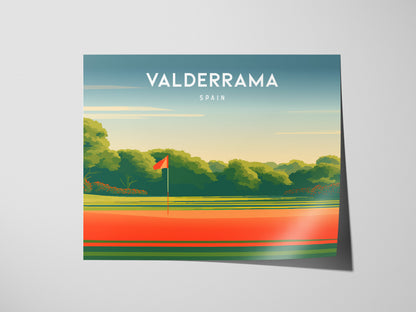 Valderrama Landscape Poster | Spain Golf Course Print & Golfer Gift Wall Art — giclée print detail on matte paper