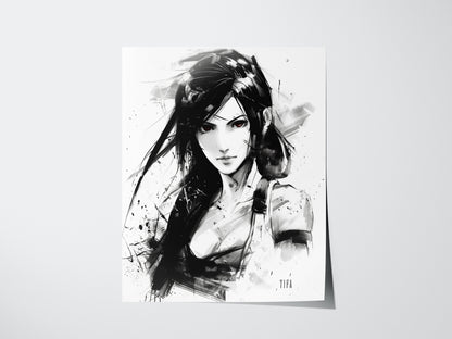 Tifa Poster | Final Fantasy VII Art | FF7 Rebirth Gaming Wall Print