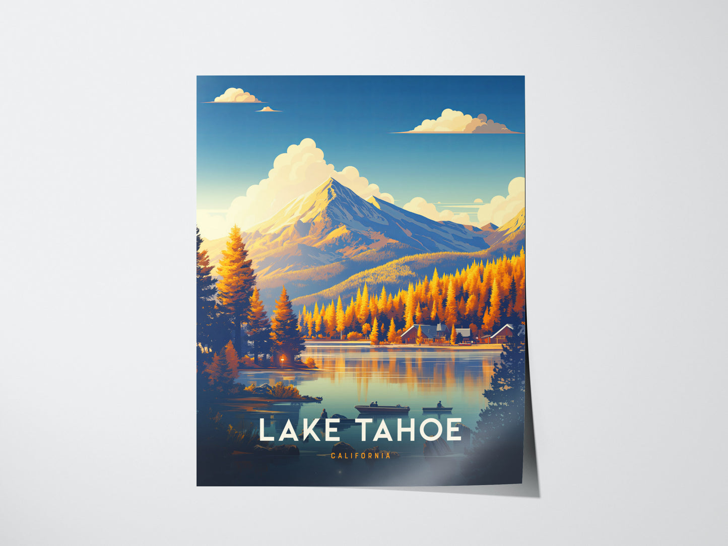 Lake Tahoe Poster | Sierra Nevada Alpine Lake Wall Art
