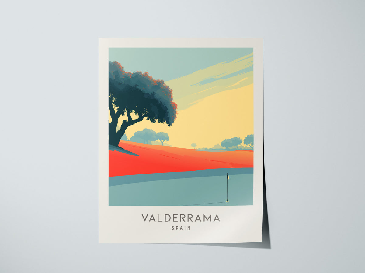Valderrama Matte Border Poster | Spain Travel Wall Art — giclée print detail on matte paper