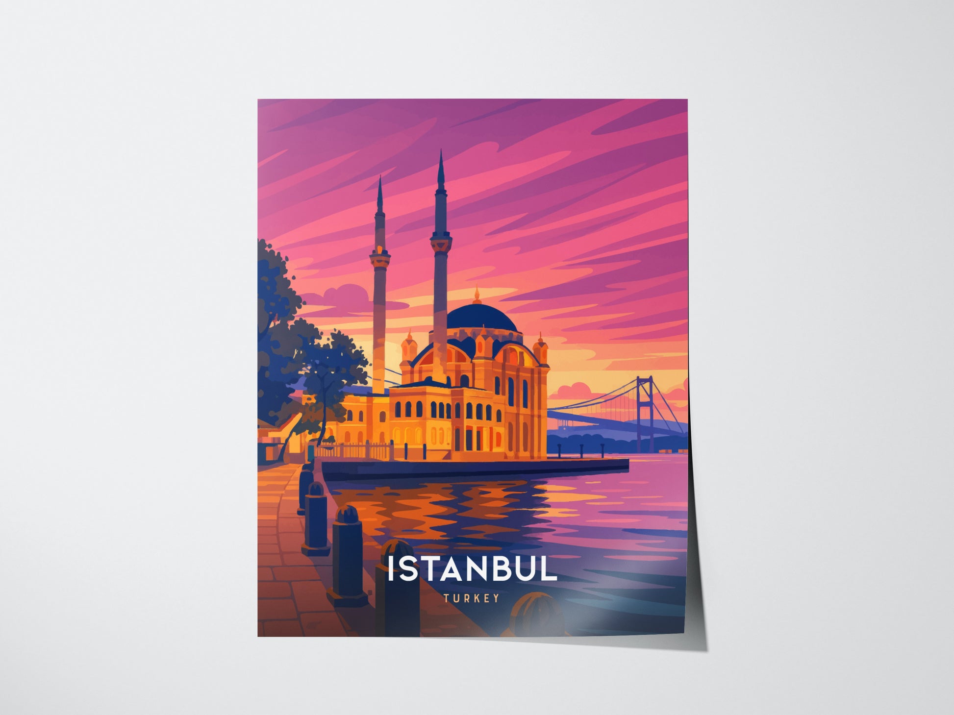 Ortakoy Mosque Istanbul Poster | Bosphorus Bridge Wall Art