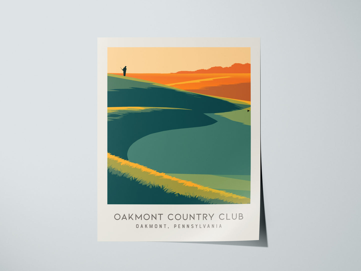 Oakmont Country Club Matte Border Poster | Oakmont, Pennsylvania Golf Course Print Wall Art — giclée print detail on matte pa
