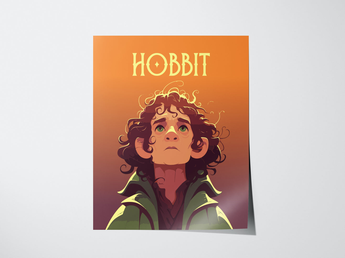 Hobbit Inspired Portrait Poster | Fantasy Character Wall Art