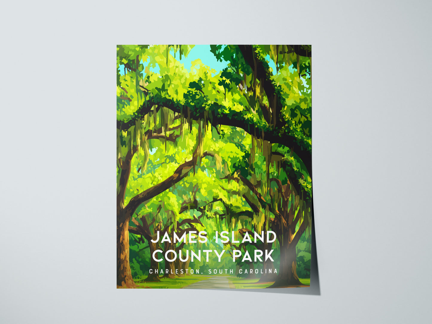 James Island County Park, Charleston, South Carolina Poster | Coastal Beach Decor Wall Art — giclée print detail on matte pap