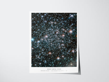 Unframed Heavy Metal Stars NASA poster printed on matte archival paper
