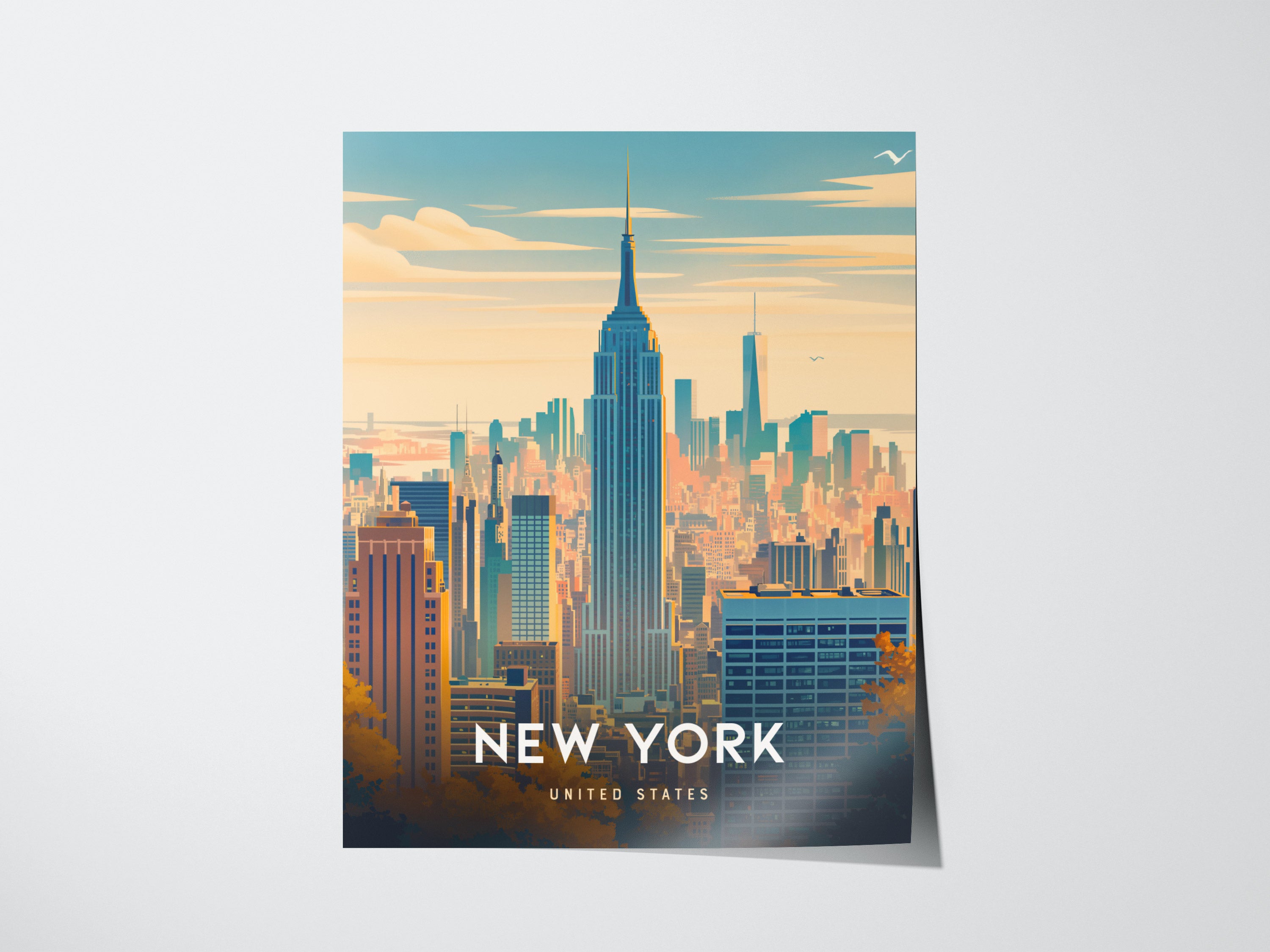 New York City Poster | NYC Skyline Wall Art Print | Swell Scenes