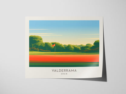 Valderrama Landscape Matte Border Poster | Spain Links Poster & Country Club Decor — giclée print detail on matte paper