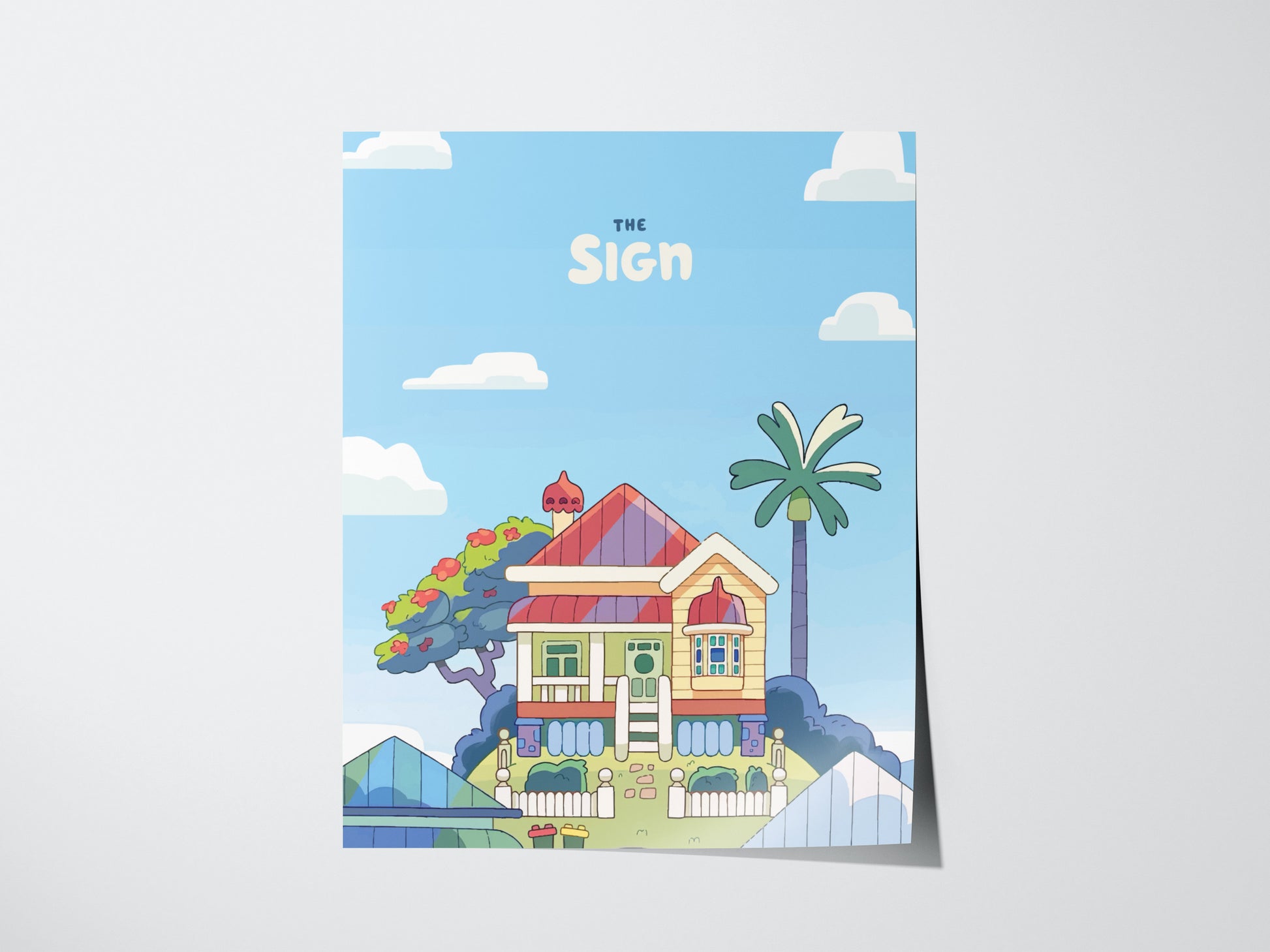 Bluey The Sign Poster | Kids Room Nursery Wall Art | Framed or Unframed