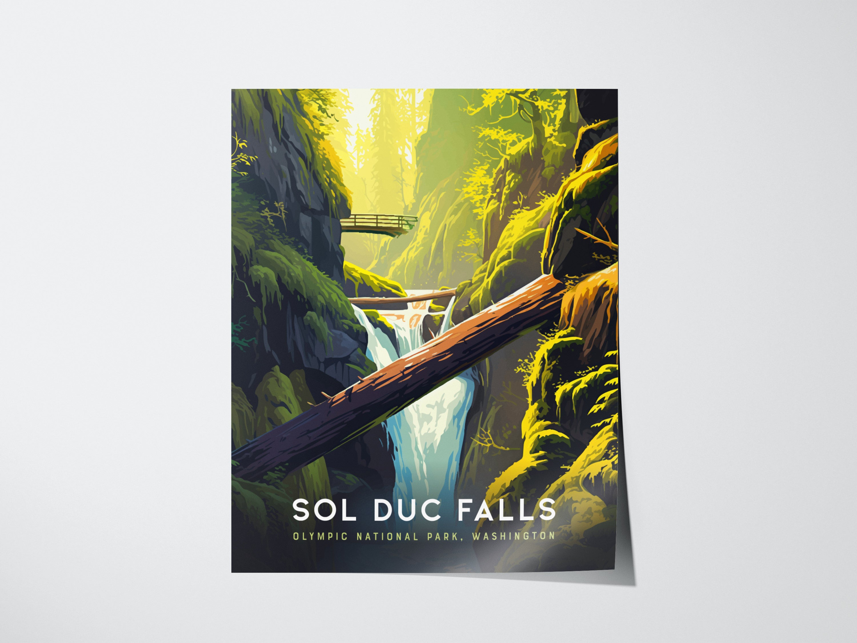 Sol Duc Falls Poster | Olympic National Park Wall Art | Swell Scenes