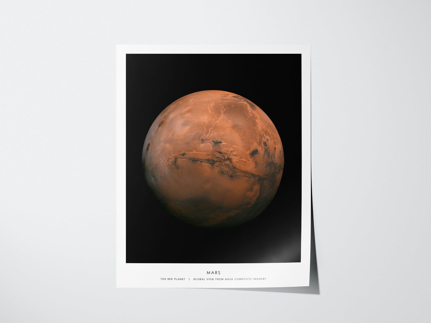 Poster print of Mars on a white background