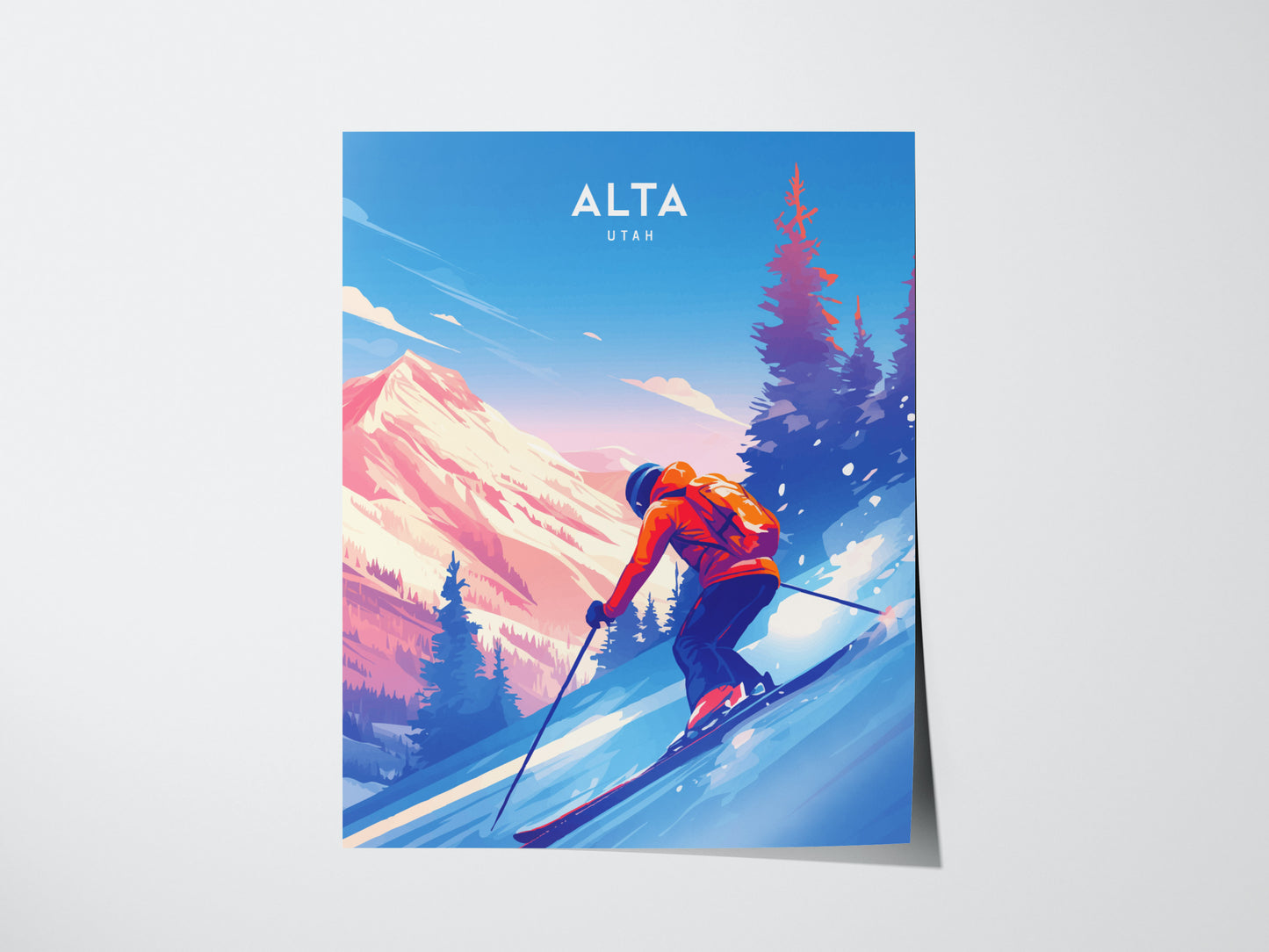 Alta Ski Area Poster | Utah Skiing Resort Wall Art | Framed or Unframed